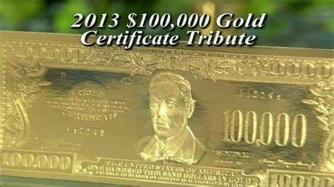 100,000 Gold Certificate Tribute TV Commercial created for National Collector's Mint