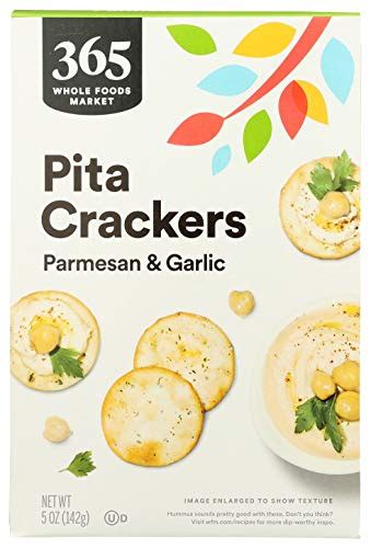 365 Parmesean & Garlic Pita Crackers logo