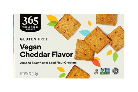 365 Vegan Cheddar Flavor Gluten Free Crackers logo