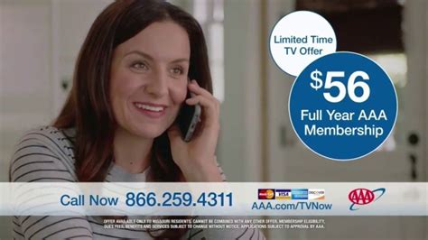 AAA TV commercial - Peace of Mind: $56 Full Year Membership, Less Than $5 Per Month and VISA Card Ft. R. Brandon Johnson