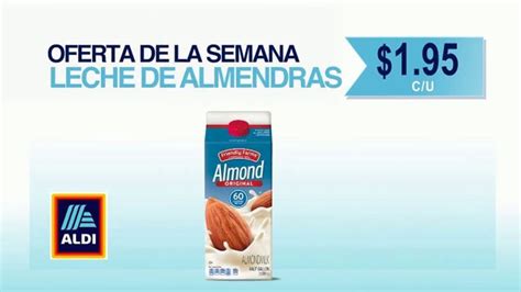 ALDI TV commercial - Promoción de la semana: leche de almendras: $2.39 dólares