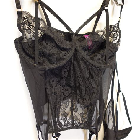 Adore Me Jasmine Unlined Boned Corset and Thong Set