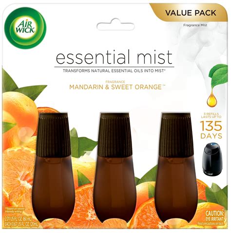 Air Wick Essential Mist Mandarin & Sweet Orange Diffuser Fragrance Refill