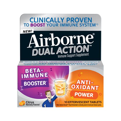 Airborne Dual Action Immune System Booster Effervescent Tablets commercials