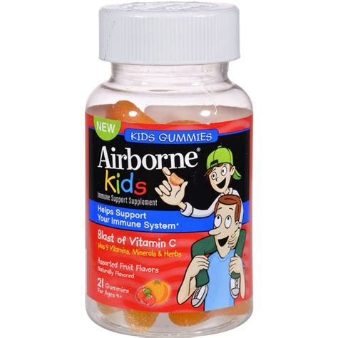 Airborne Kids Assorted Fruit Flavored Immune Support Gummies logo