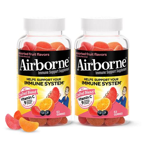 Airborne Mixed Fruit Flavored Immune Support Gummies commercials