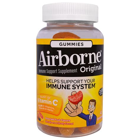 Airborne Original Assorted Fruit Flavored Immune Support Gummies commercials