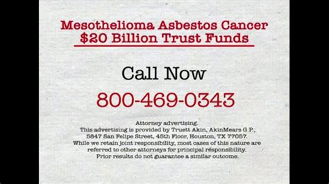 AkinMears TV Spot, 'Mesothelioma Asbestos Cancer Trust Funds'
