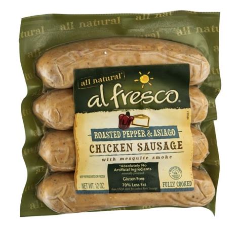 Al Fresco All Natural Roasted Pepper & Asiago Chicken Sausage