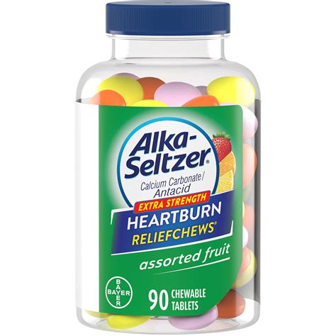 Alka-Seltzer Orange Lemon Strawberry Heartburn Relief Chews logo
