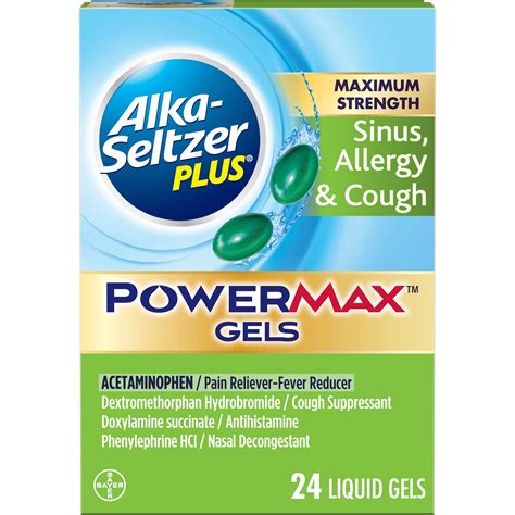 Alka-Seltzer Plus Maximum Strength Severe Sinus PowerMax Gels logo