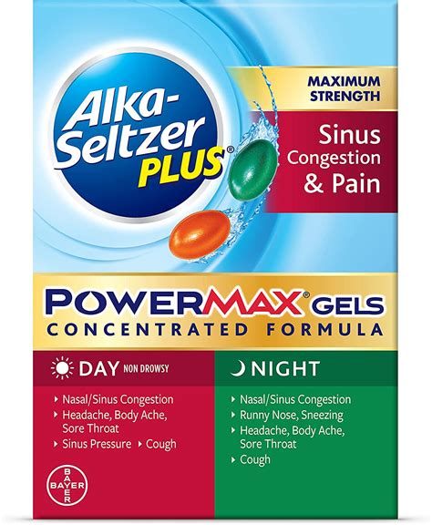 Alka-Seltzer Plus Maximum Strength Sinus Congestion & Pain PowerMax Gels