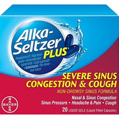 Alka-Seltzer Plus Severe Sinus Congestion Allergy & Cough Liquid Gels logo