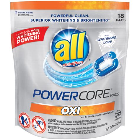 All Laundry Detergent All PowerCore Pacs Oxi logo