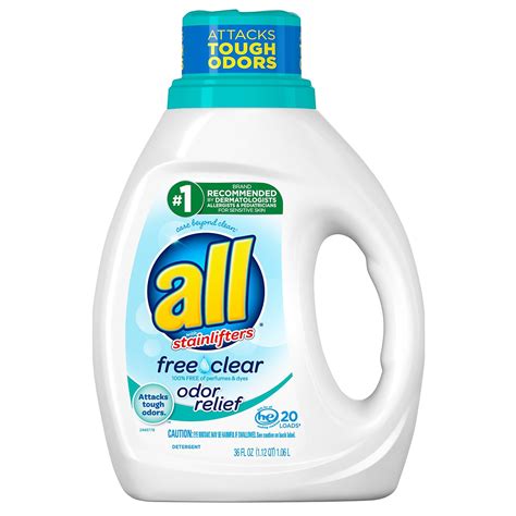 All Laundry Detergent Free Clear Odor Relief