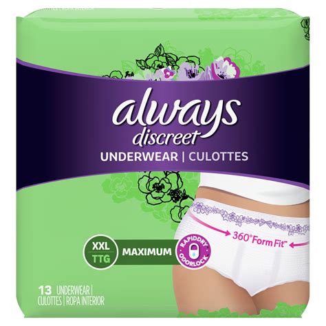 Always Discreet Maximum Protection Underwear logo