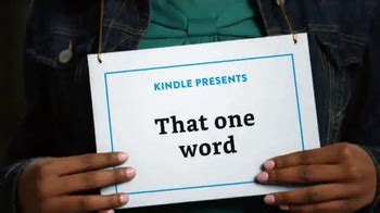 Amazon Kindle TV commercial - That One Word