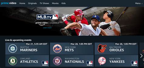Amazon Prime Video MLB Baseball