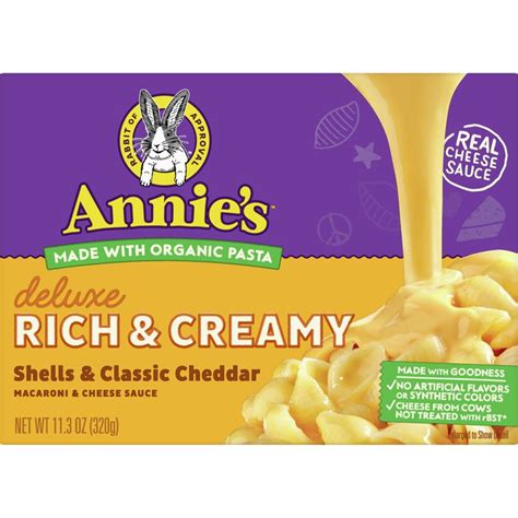 Annie's Deluxe Rich & Creamy Shells and Aged Cheddar logo