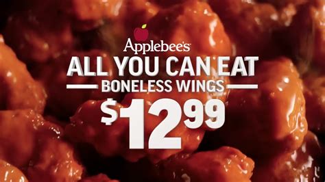 Applebee's All You Can Eat Boneless Wings commercials