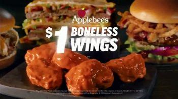 Applebees TV commercial - $1 Boneless Wings With Any Handcrafted Burger