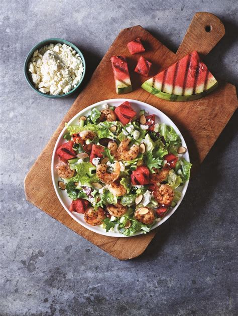 Applebee's Wood Fired Grilled Watermelon and Spicy Shrimp Salad