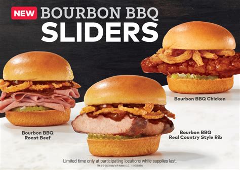 Arby's 2 for $4 Bourbon BBQ Sliders logo