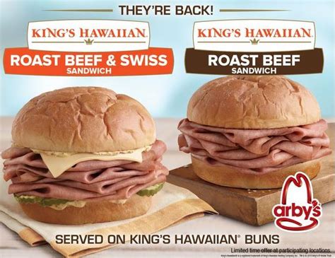 Arby's King's Hawaiian Roast Beef