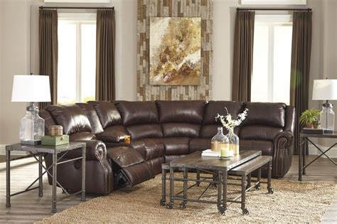 Ashley HomeStore Collinsville 6-Piece Leather Sectional