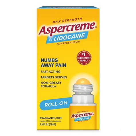 Aspercreme Lidocaine No Mess logo