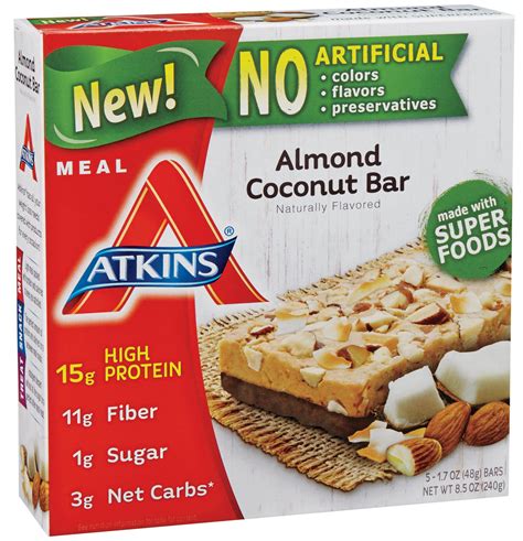 Atkins Almond Coconut Bar commercials
