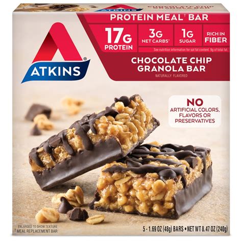 Atkins Chocolate Chip Granola Bar logo