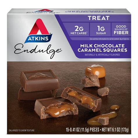 Atkins Endulge Milk Chocolate Caramel Squares logo