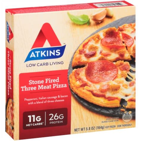 Atkins Stone Fired Three Meat Pizza logo