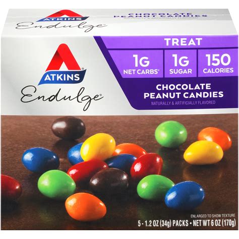 Atkins Treat Chocolate Peanut Candies logo
