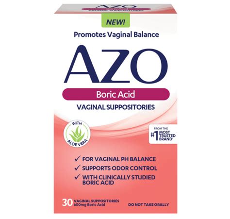 Azo Boric Acid Vaginal Suppositories logo