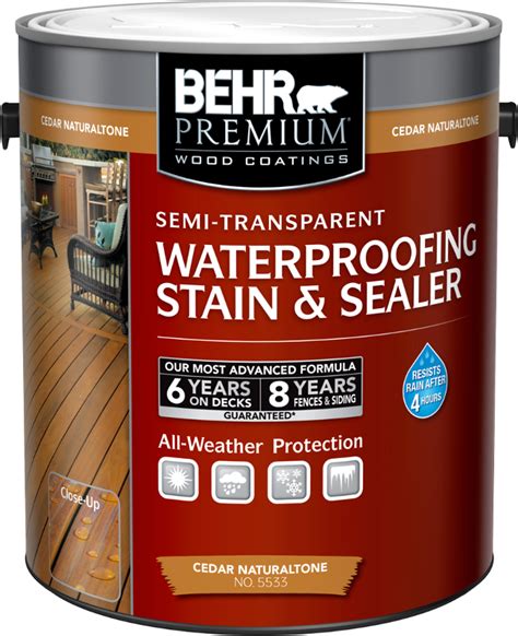 BEHR Paint Premium Semi-Transparent Waterproofing Stain & Sealer commercials