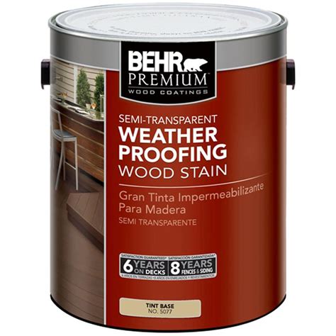 BEHR Paint Weather Proofing Wood Stain Semi-Transparent commercials
