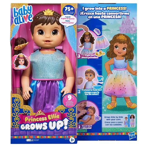Baby Alive Princess Ellie Grows Up! Doll with Brown Hair