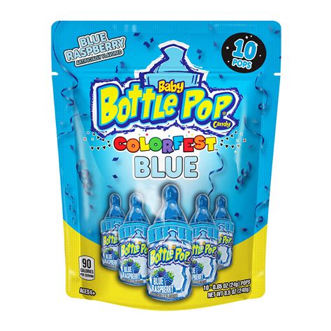Baby Bottle Pop Lollipop With Popping Powder Blue Raspberry