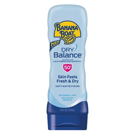 Banana Boat Dry Balance Sunscreen Lotion SPF 50 logo