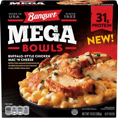 Banquet Buffalo-Style Chicken Mac 'N Cheese Mega Bowls