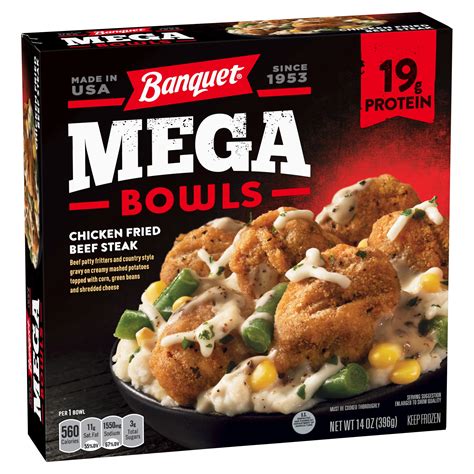 Banquet Chicken Fried Beef Steak Mega Bowls logo