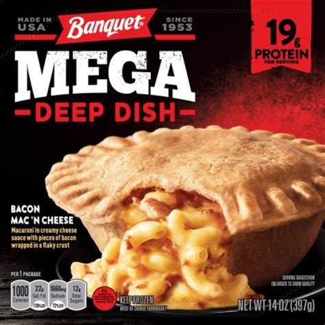 Banquet Mega Deep Dish Bacon Mac 'N Cheese logo