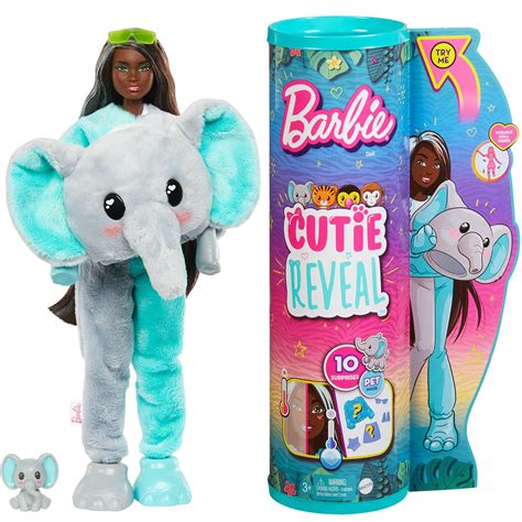 Barbie Cutie Reveal Jungle Series Elephant Themed Doll commercials
