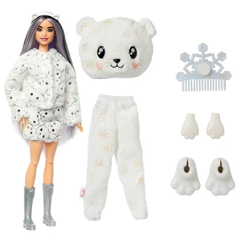 Barbie Cutie Reveal Snowflake Sparkle Polar Bear Costume Doll logo