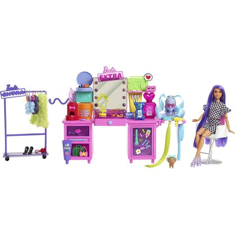 Barbie Extra Doll & Vanity Playset With Exclusive Doll, Pet Puppy, Vanity commercials
