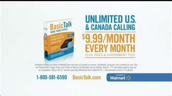 BasicTalk TV Spot, 'Unlimited US & Canada Calls'