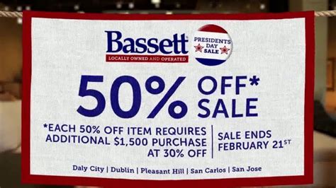 Bassett Presidents Day Sale TV Spot, 'Save 30 Off Storewide'