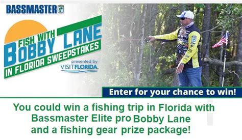 Bassmaster Fish With Bobby Lane in Florida Sweepstakes TV commercial - Enter Now